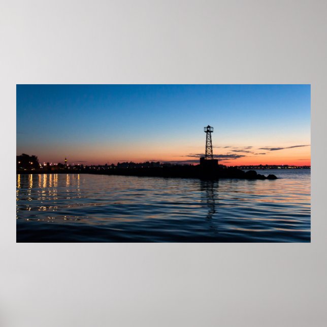 View Of Montevideo At Dawn, Uruguay Poster (Front)