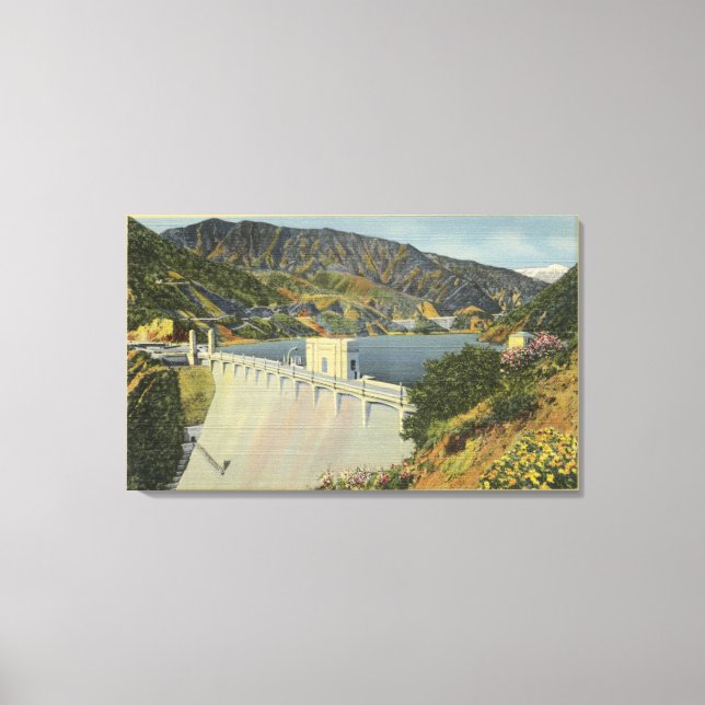View of Morris San Gabriel Dam Canvas Print (Front)