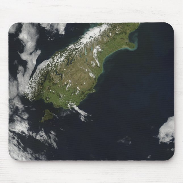 View of most of the South Island of New Zealand Mouse Mat (Front)