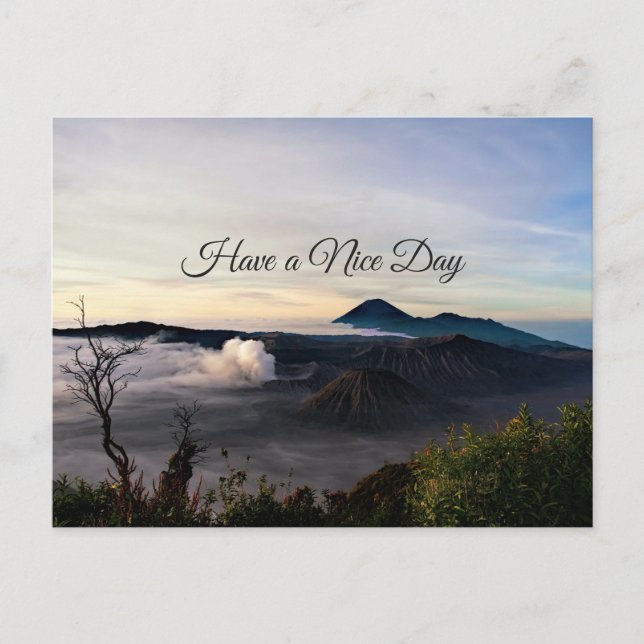 View of Mount Bromo Indonesia Postcard (Front)