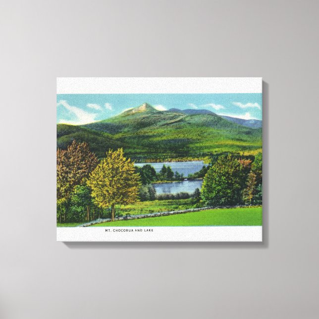 View of Mount Chocorua and Lake Canvas Print (Front)