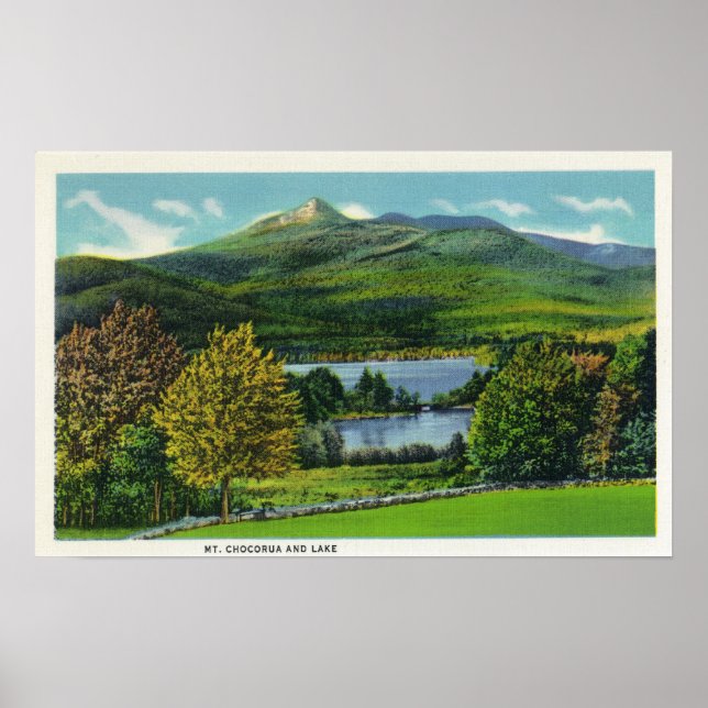 View of Mount Chocorua and Lake Poster (Front)
