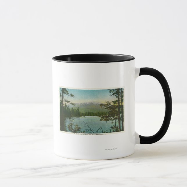 View of Mount Katahdin, Loftiest Peak in Maine Mug (Right)
