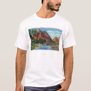 View of Mount Majestic and Angel's Landing T-Shirt