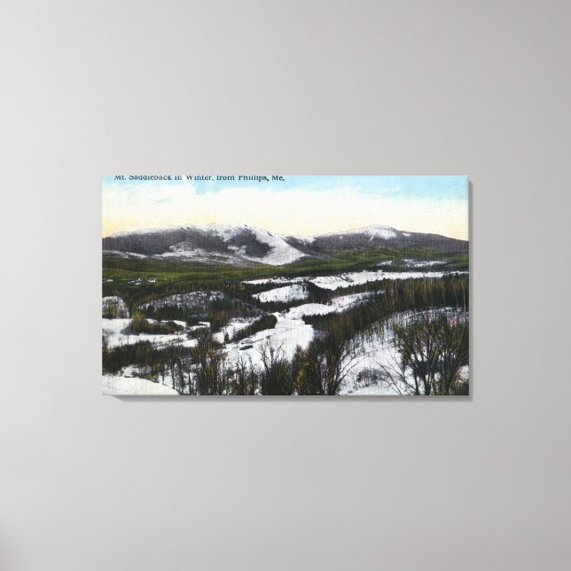 View of Mount Saddleback in the Winter Canvas Print (Front)