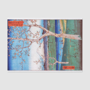 View of Mt. Fuji and Cherry Blossoms, Hiroshige Tissue Paper