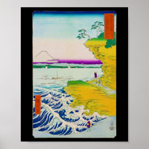 View of Mt. Fuji and Seaside, Hiroshige, Ukiyo-e Poster