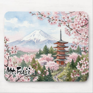 View of Mt. Fuji from Arakurayama Sengen Park Mouse Mat