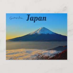 View of Mt Fuji Japan Postcard