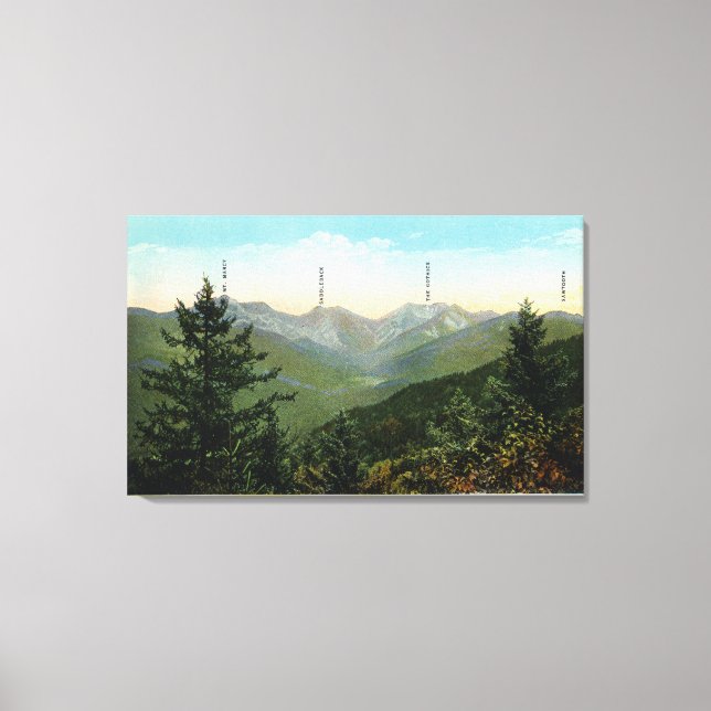 View of Mt. Marcy, Saddleback, Sawtooth Canvas Print (Front)