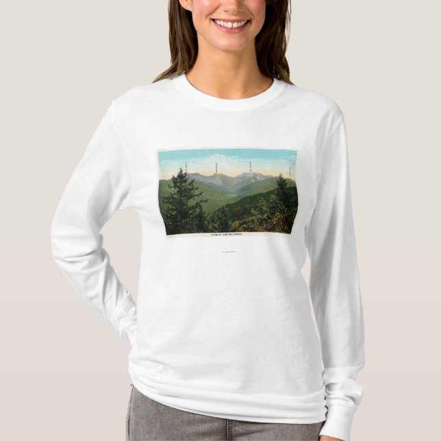 View of Mt. Marcy, Saddleback, Sawtooth T-Shirt (Front)