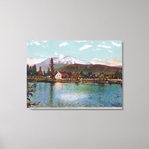 View of Mt. Shasta from the Fish Hatchery Canvas Print