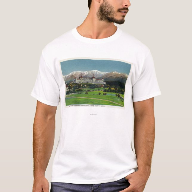 View of Mt Washington Hotel, Presidential Range T-Shirt (Front)