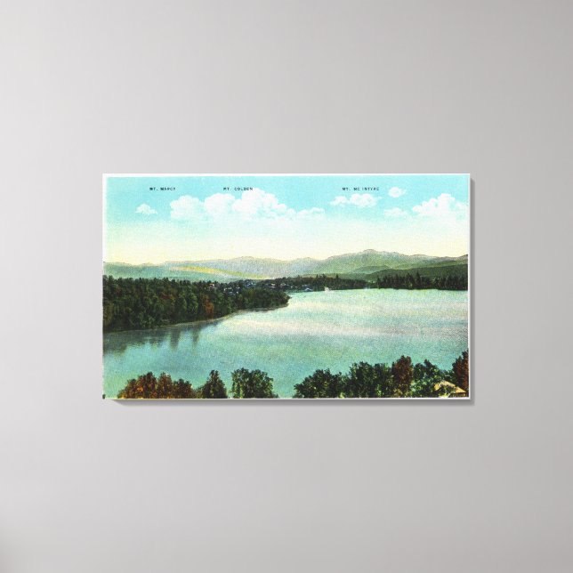 View of Mts. Marcy, Colden, and McIntyre Canvas Print (Front)