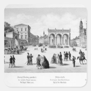 View of Munich, 1869 Square Sticker