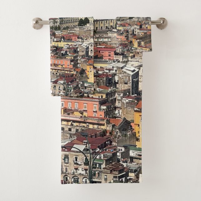 View of Naples, Italy  Bath Towel Set (Insitu)