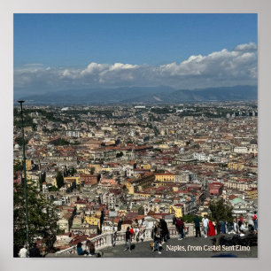 View of Naples, Italy Design Poster