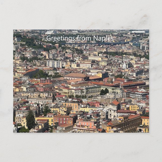 View of Naples, Italy Postcard (Front)