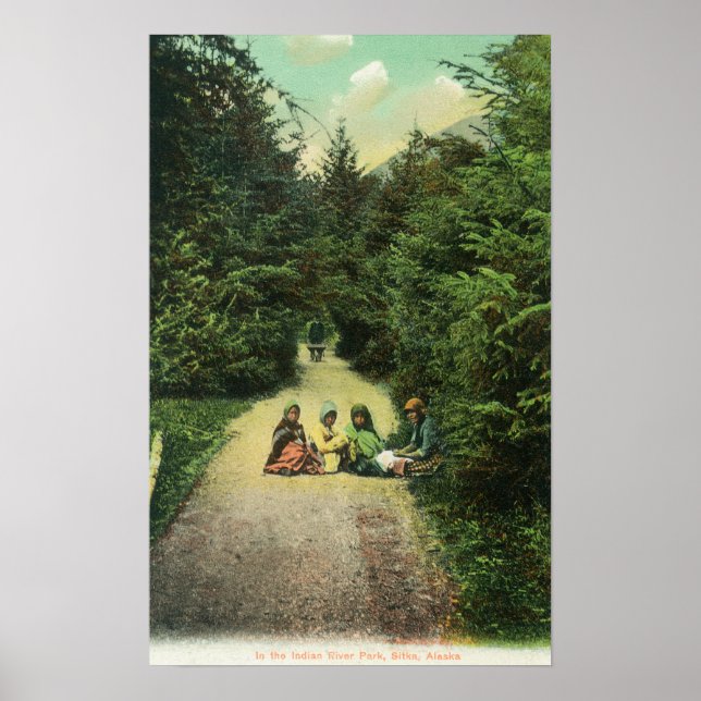View of Natives in the Indian River Park Poster (Front)