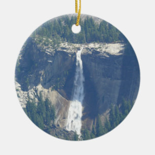 View of Nevada Falls from Glacier Point, CA Ceramic Tree Decoration