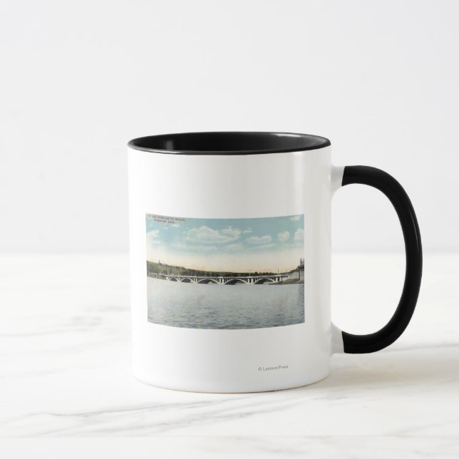 View of New Lake Quinsigamond Bridge Mug (Right)