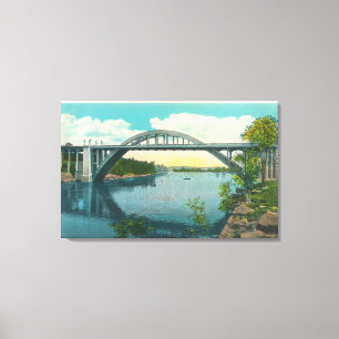 View of New Suspension Bridge Canvas Print