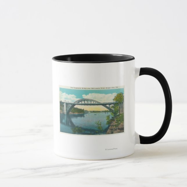 View of New Suspension Bridge Mug (Right)