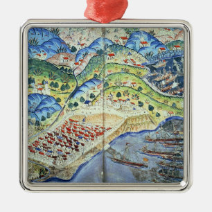 View of Nice, from the 'Suleymanname' Metal Tree Decoration