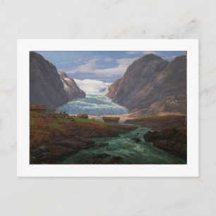 View of Nigardsbreen in Jostedalen 1847 JCC Dahl Postcard