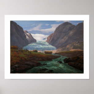 View of Nigardsbreen in Jostedalen 1847 JCC Dahl Poster