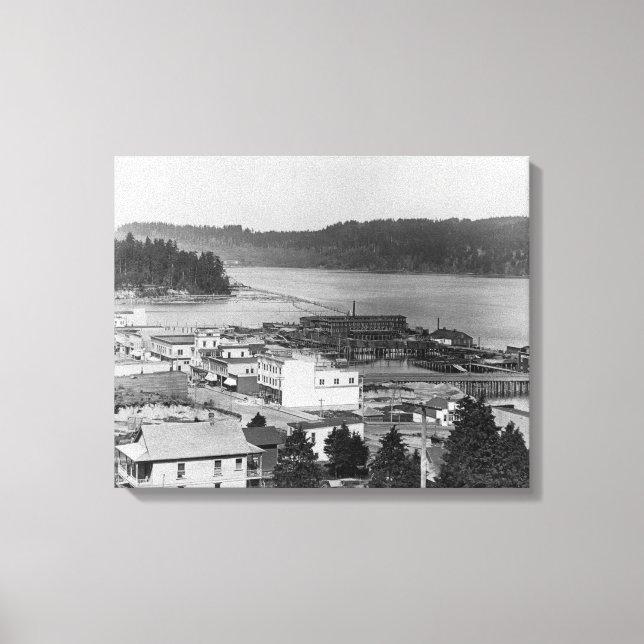 View of North Bend, Oregon Photograph Canvas Print (Front)