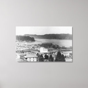 View of North Bend, Oregon Photograph Canvas Print