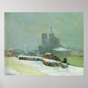 View of Notre Dame, 1894 (oil on canvas) Poster