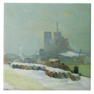 View of Notre Dame, 1894 (oil on canvas) Tile
