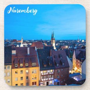 View of Nuremberg old town at night Coaster