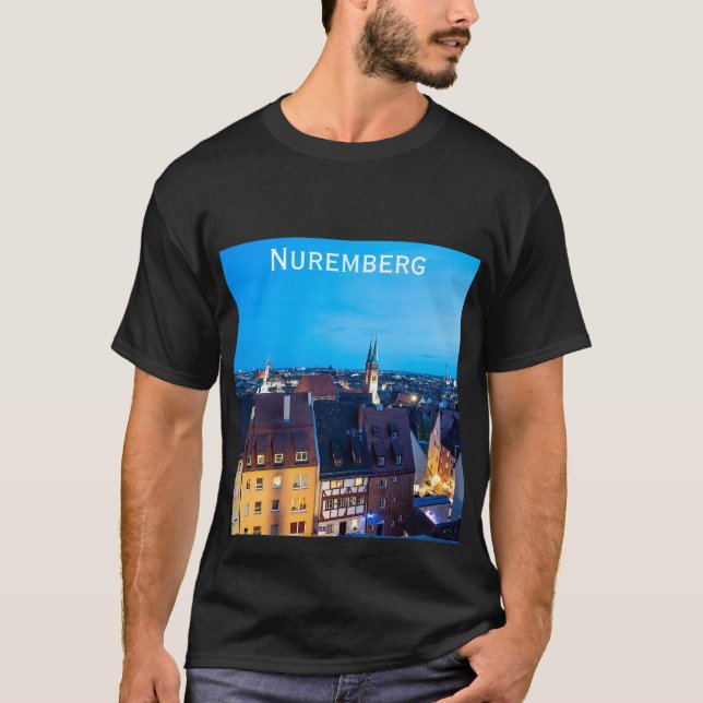 View of Nuremberg old town at night T-Shirt (Front)