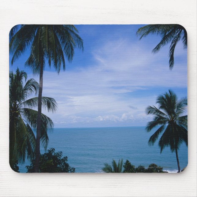 View of ocean horizon from land mouse mat (Front)