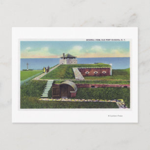 View of Officer Quarters in Old French Castle Postcard