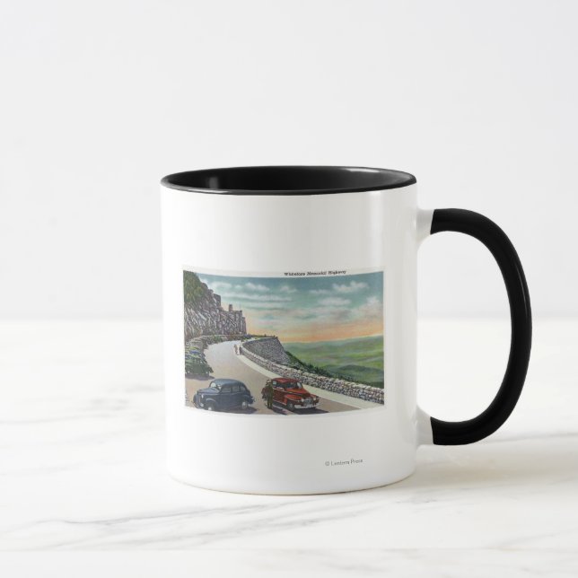 View of Old Cars on Whiteface Memorial Hwy Mug (Right)