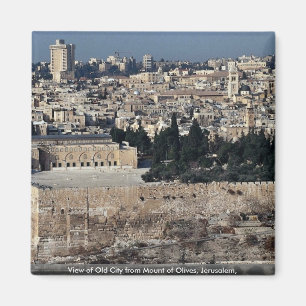 View of Old City from Mount of Olives, Jerusalem, Magnet