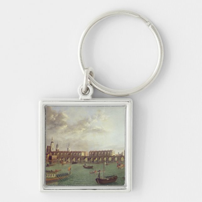 View of Old London Bridge Key Ring (Front)