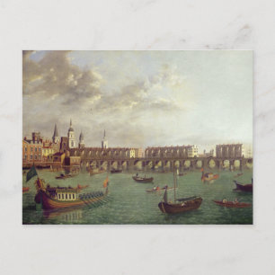 View of Old London Bridge Postcard