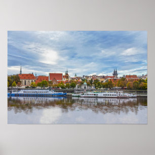 View of Old Town Prague from the Vltava River Poster