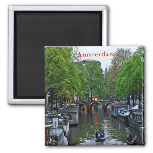 View of one of the Amsterdam canals. Magnet