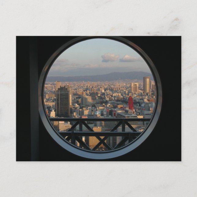 View of Osaka Japan from Umeda Sky building Postcard (Front)