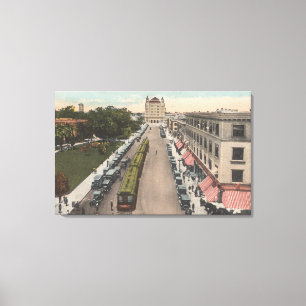 View of Pacific Avenue and City Hall Canvas Print