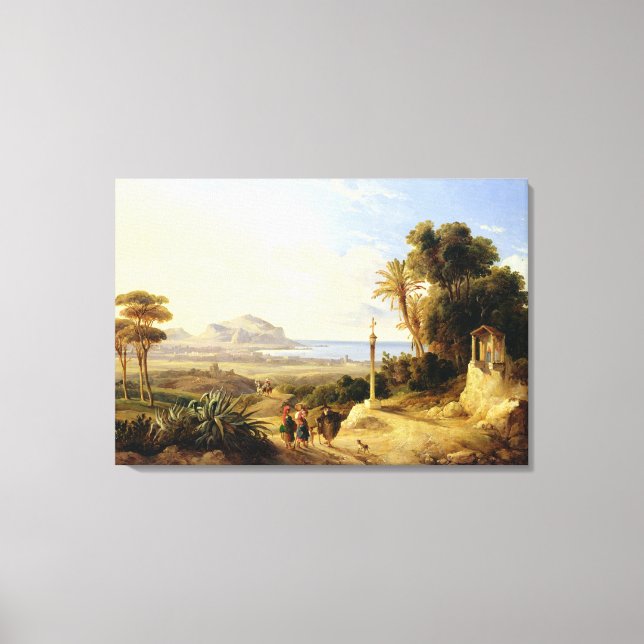 View of Palermo, 1840 Canvas Print (Front)