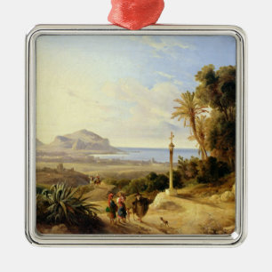View of Palermo, 1840 Metal Tree Decoration