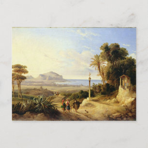 View of Palermo, 1840 Postcard