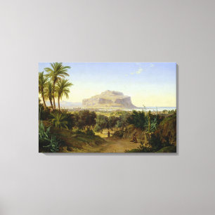 View of Palermo with Mount Pellegrino Canvas Print